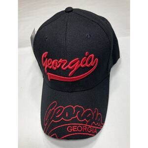 New Georgia Bulldogs Team Logo Black Adjustable Baseball Hat, Cap, Adult, NCAA